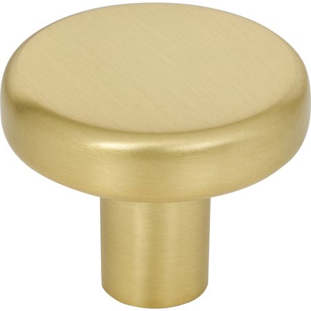 ELEMENTS BY HARDWARE RESOURCES 1-1/4" Diameter Brushed Gold Gibson Cabinet Knob 105BG